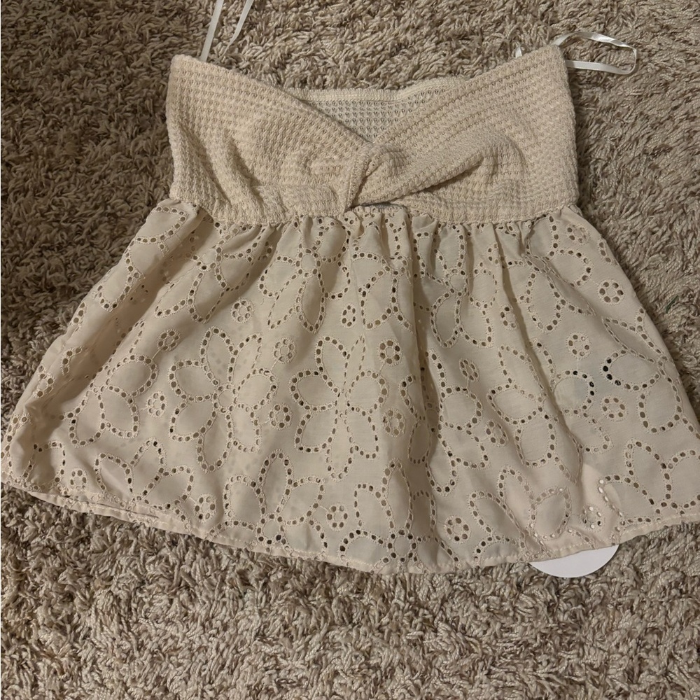 Strapless Tan Blouse
